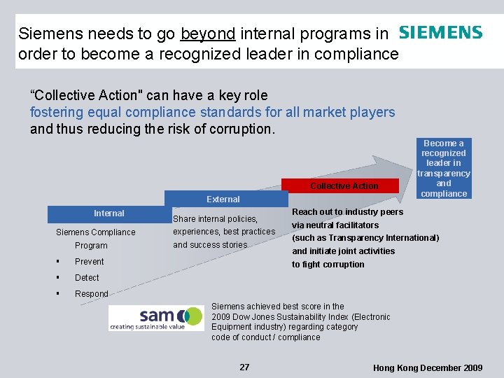 Siemens needs to go beyond internal programs in order to become a recognized leader