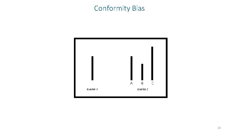 Conformity Bias 16 