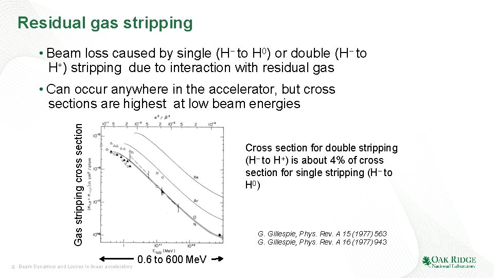 Residual gas stripping •  Beam loss caused by single (H− to H 0) or