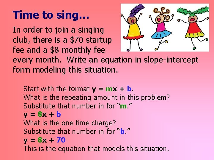 Time to sing… In order to join a singing club, there is a $70