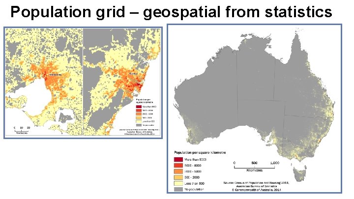 Population grid – geospatial from statistics 