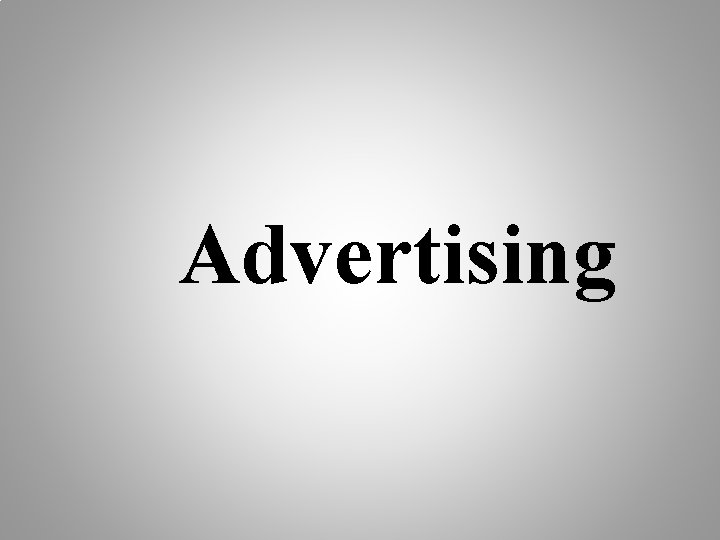 Advertising 