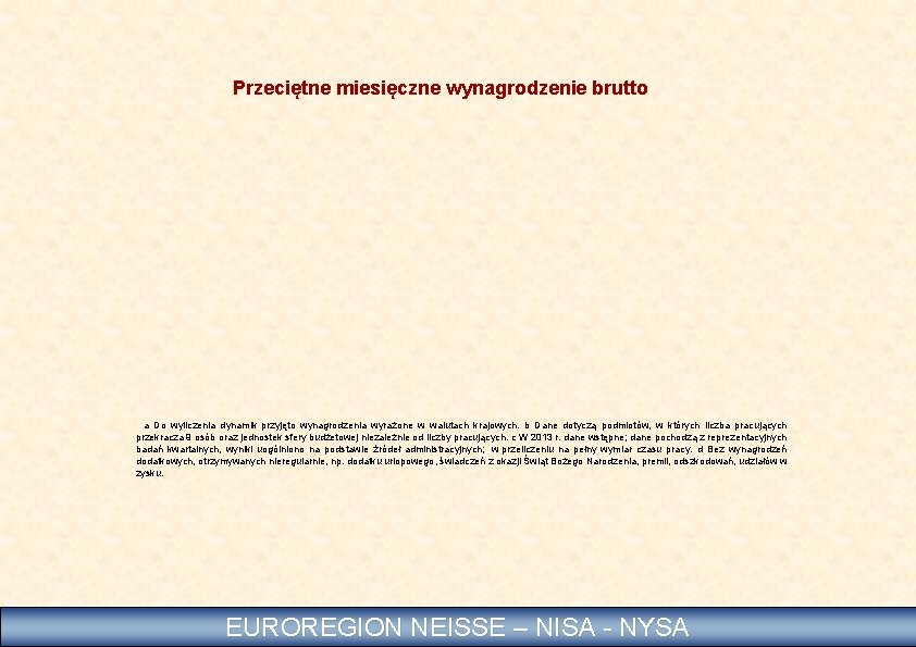 Przeciętne miesięczne wynagrodzenie brutto a Do wyliczenia dynamik przyjęto wynagrodzenia wyrażone w walutach krajowych.