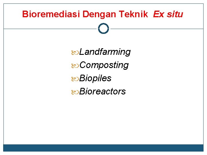 Bioremediasi Dengan Teknik Ex situ Landfarming Composting Biopiles Bioreactors 