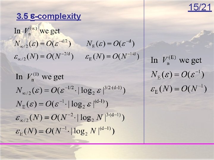 3. 5 e-complexity 15/21 