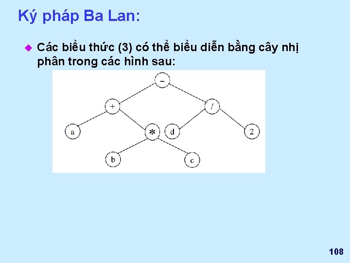 Ký pháp Ba Lan: u Các biểu thức (3) có thể biểu diễn bằng