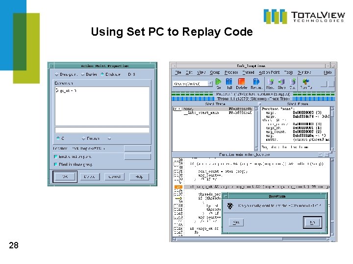 Using Set PC to Replay Code 28 