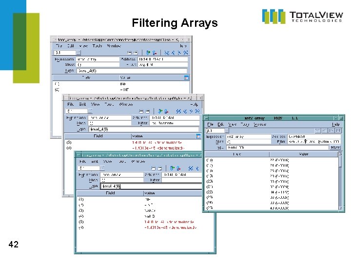 Filtering Arrays 42  Filtering Arrays 42