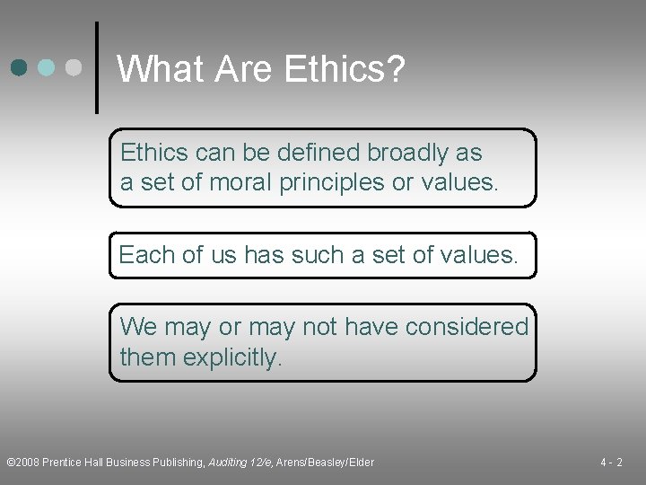 What Are Ethics? Ethics can be defined broadly as a set of moral principles