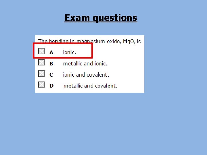 Exam questions 