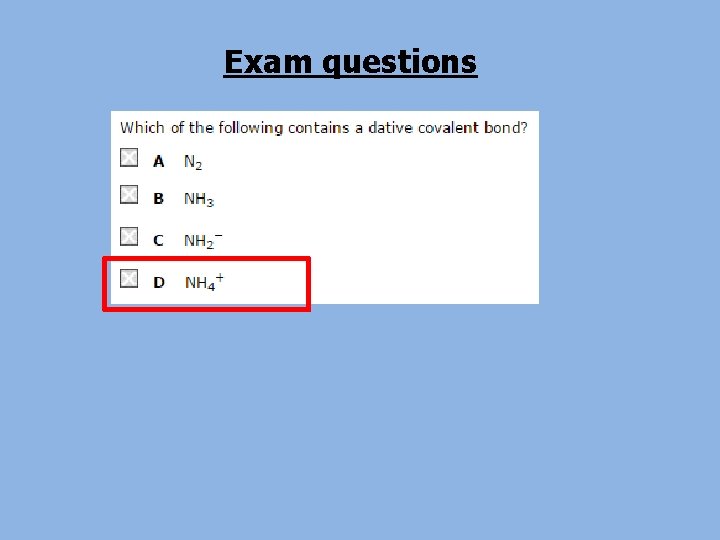 Exam questions 