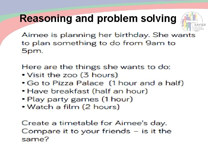 Reasoning and problem solving 