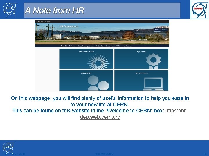 A Note from HR On this webpage, you will find plenty of useful information