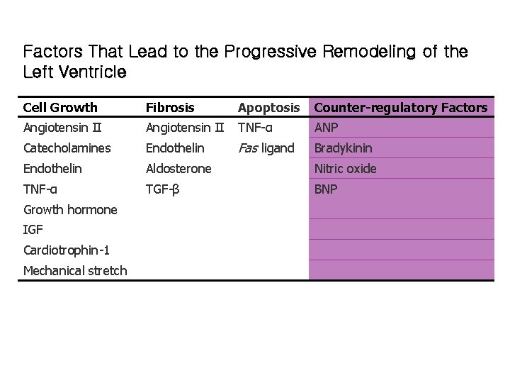 Factors That Lead to the Progressive Remodeling of the Left Ventricle Cell Growth Fibrosis