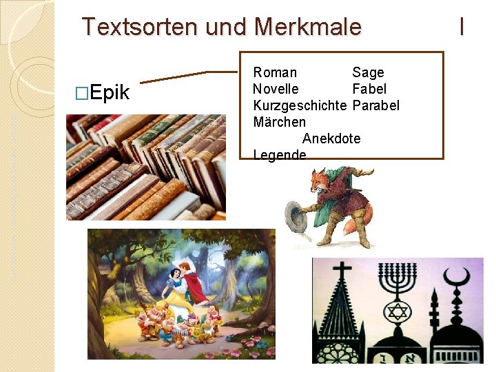 Textsorten und Merkmale I Da. F- Oberstufe – Einführung in die Literatur - JG.