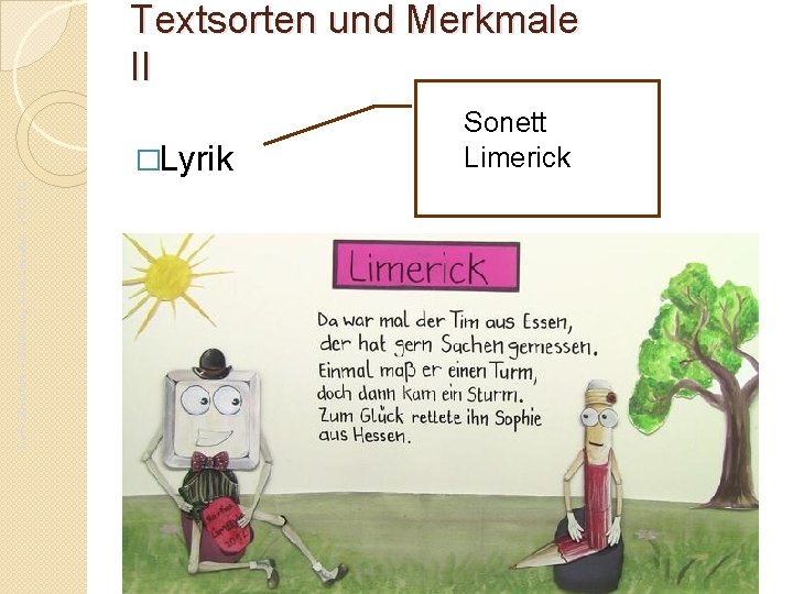 Textsorten und Merkmale II Da. F- Oberstufe – Einführung in die Literatur - JG.