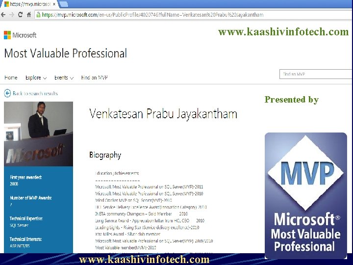 www. kaashivinfotech. com Presented by www. kaashivinfotech. com 