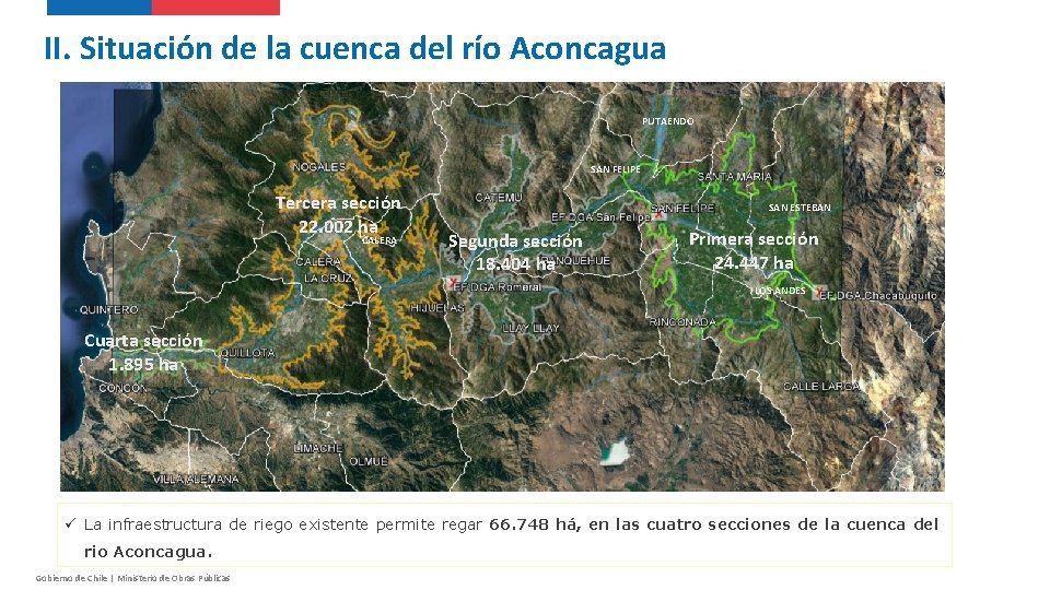 II. Situación de la cuenca del río Aconcagua PUTAENDO SAN FELIPE Tercera sección 22.
