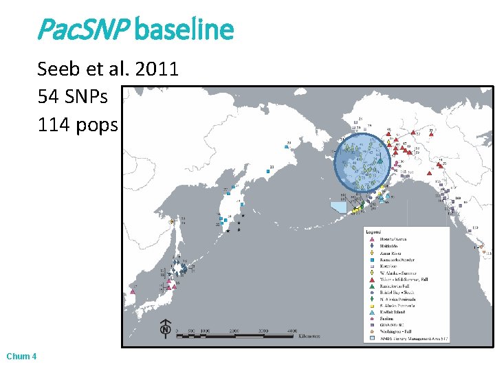 Pac. SNP baseline Seeb et al. 2011 54 SNPs 114 pops Chum 4 