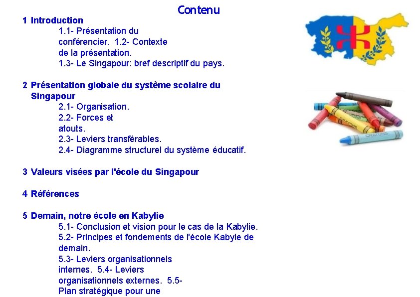 Contenu 1 Introduction 1. 1 - Présentation du conférencier. 1. 2 - Contexte de