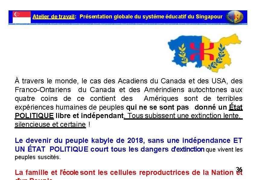 Atelier de travail: Présentation globale du système éducatif du Singapour À travers le monde,