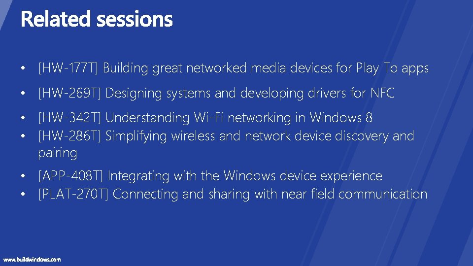  • [HW-177 T] Building great networked media devices for Play To apps •