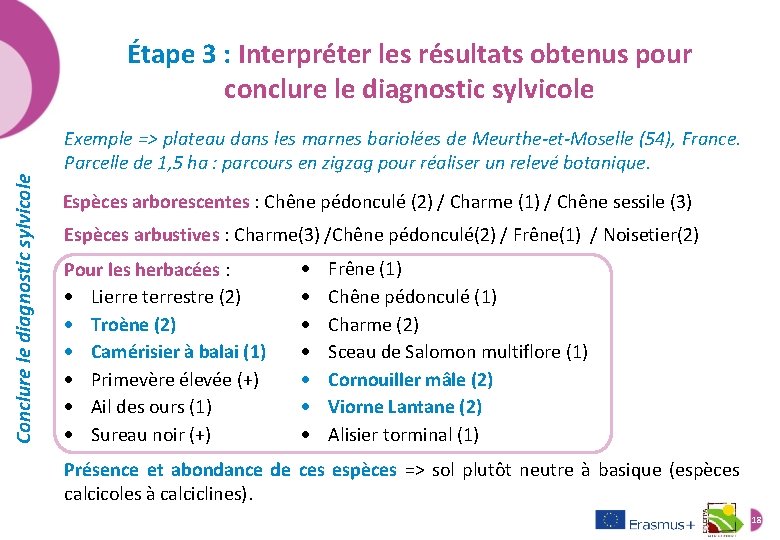 Étape 3 : Interpréter les résultats obtenus pour conclure le diagnostic sylvicole Conclure le