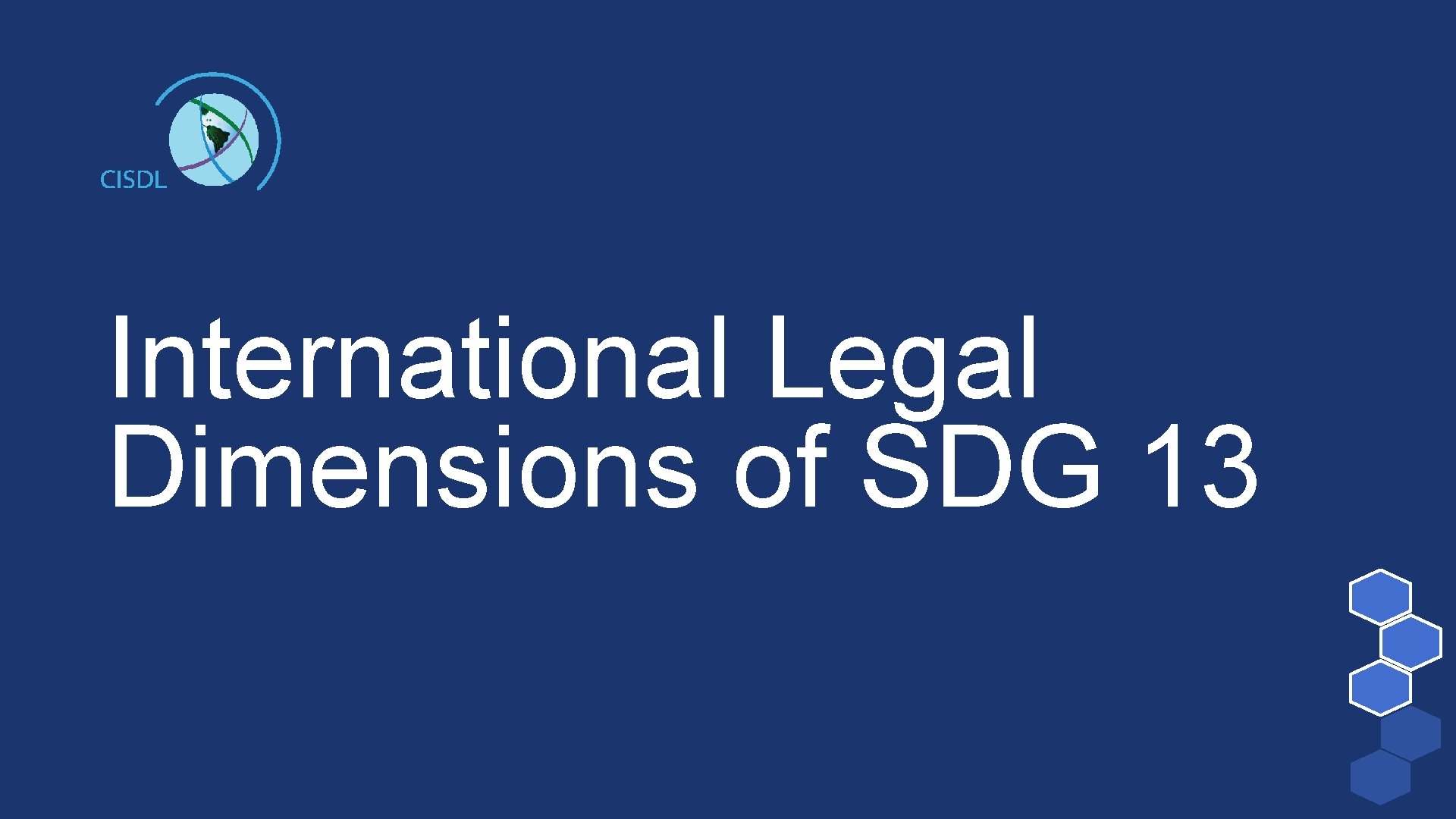 International Legal Dimensions of SDG 13 