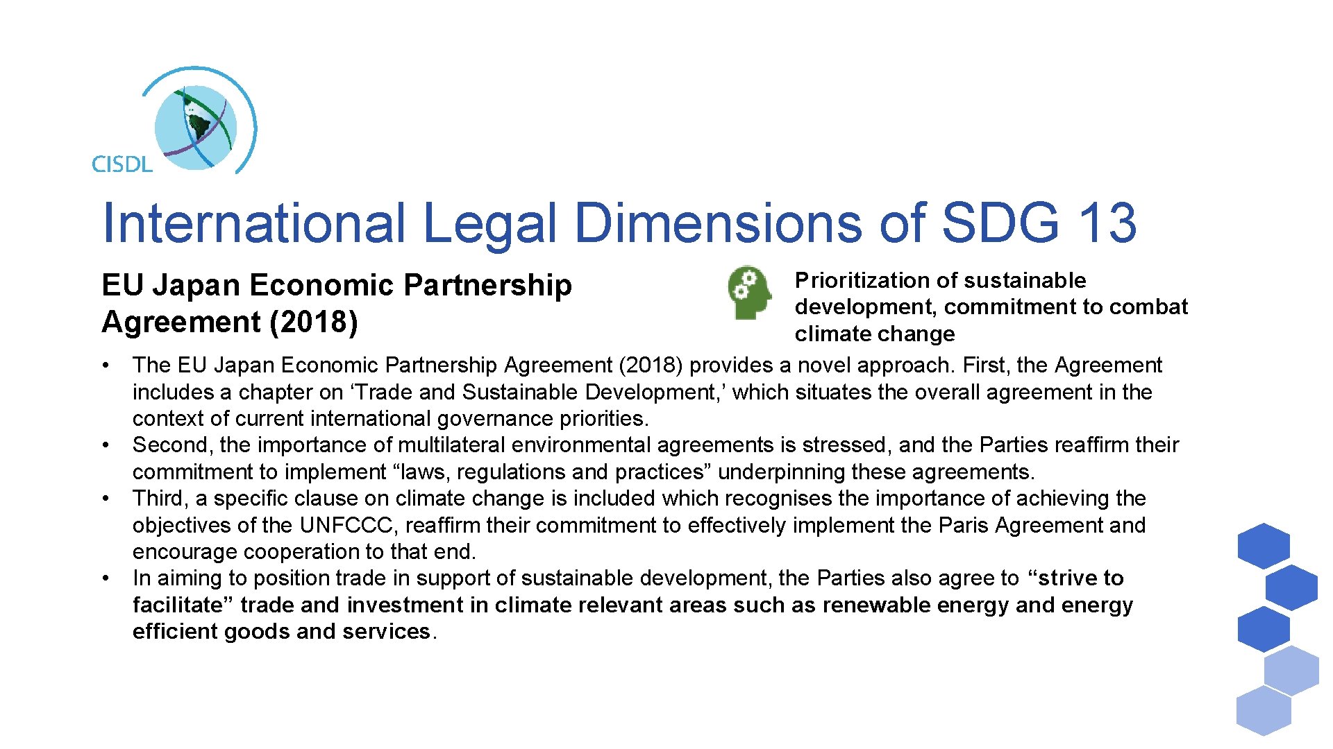 International Legal Dimensions of SDG 13 Prioritization of sustainable development, commitment to combat climate