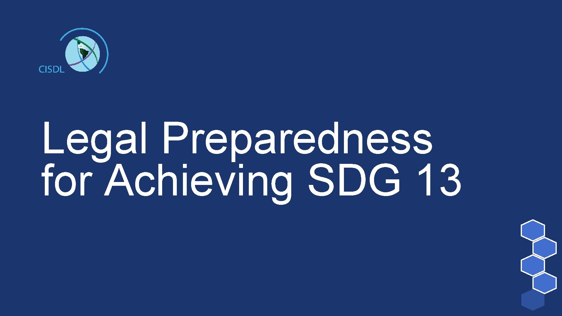 Legal Preparedness for Achieving SDG 13 