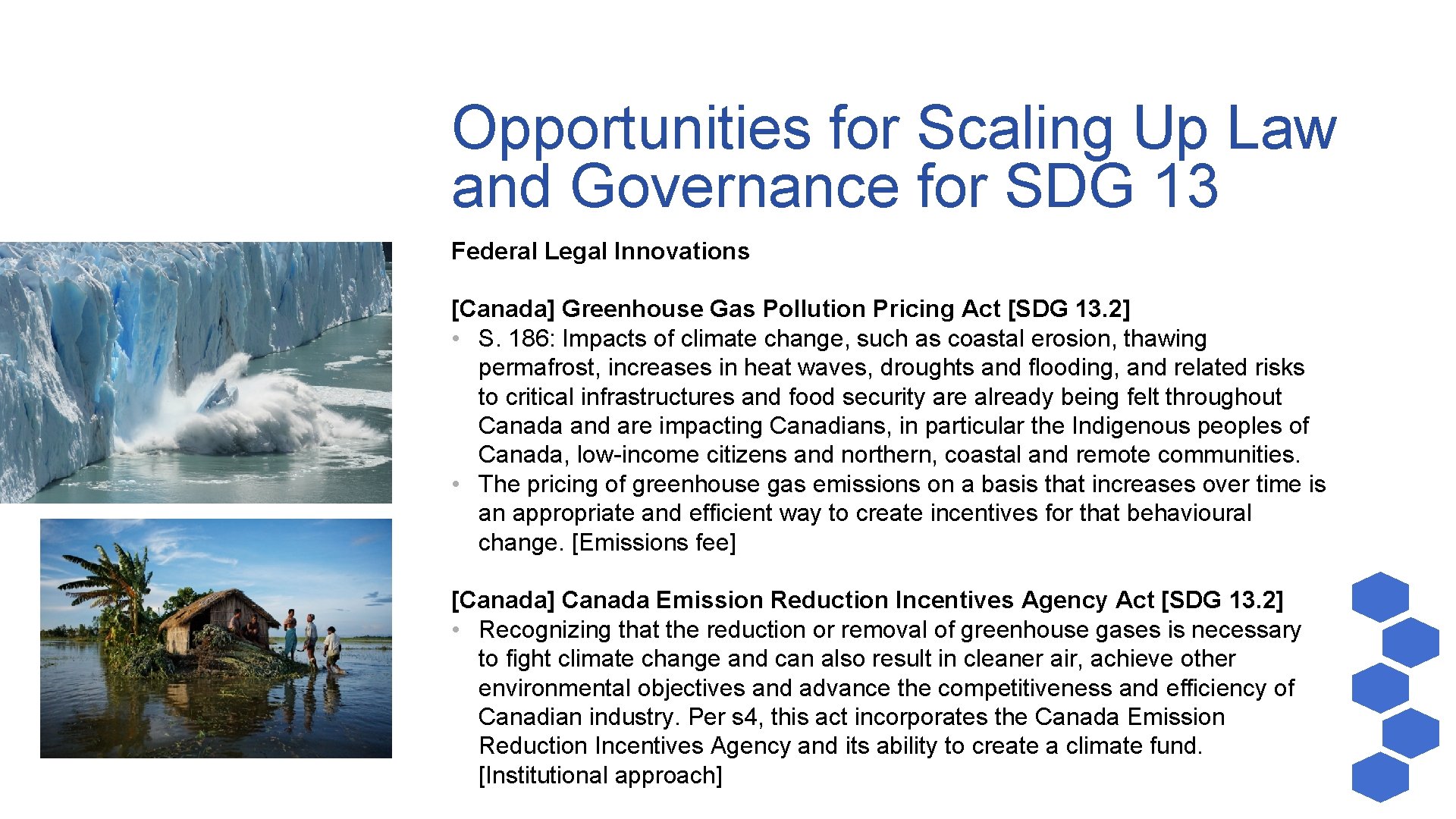 Opportunities for Scaling Up Law and Governance for SDG 13 Federal Legal Innovations [Canada]