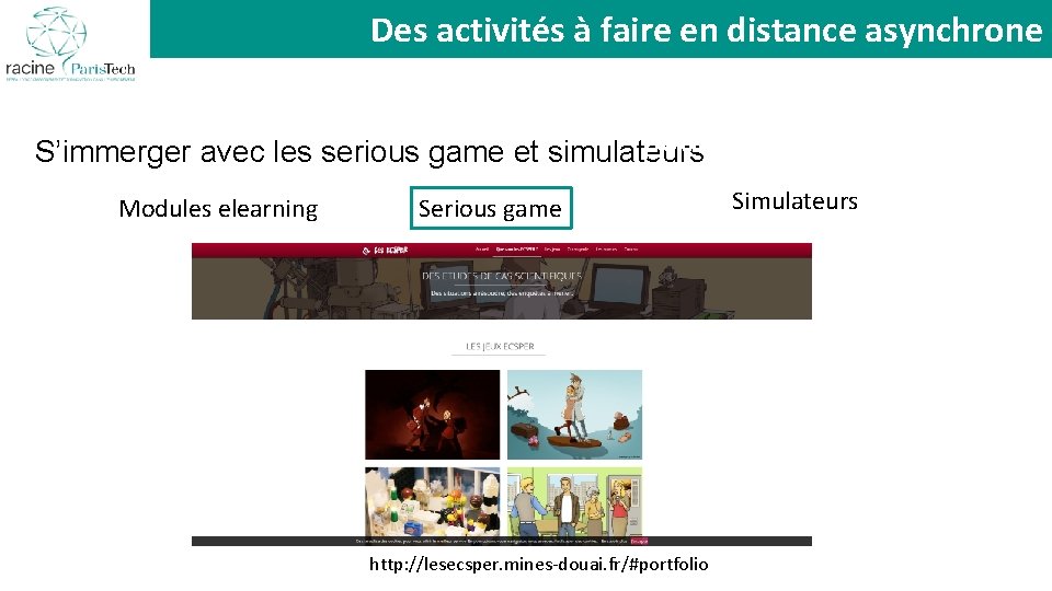 La distance asynchrone : Des activités à faire en distance asynchrone pour quoi faire