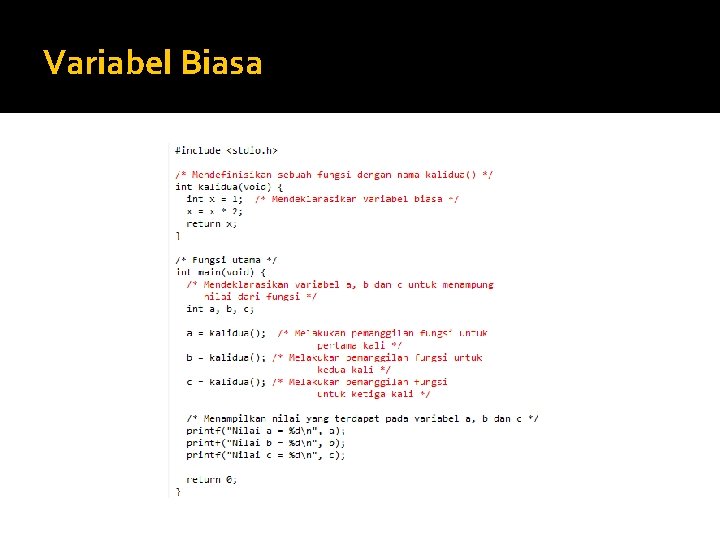Variabel Biasa 