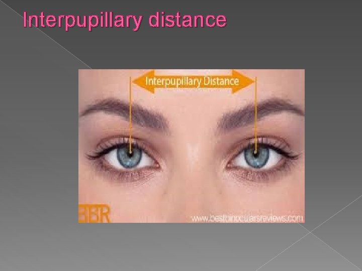 Interpupillary distance 