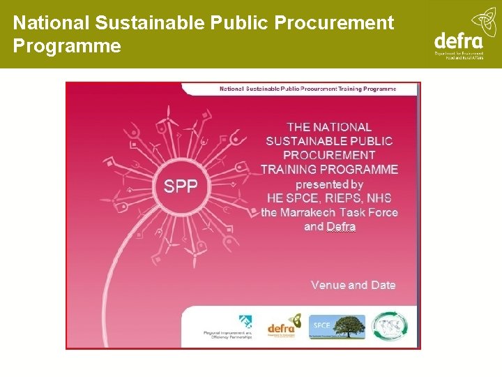 National Sustainable Public Procurement Programme 