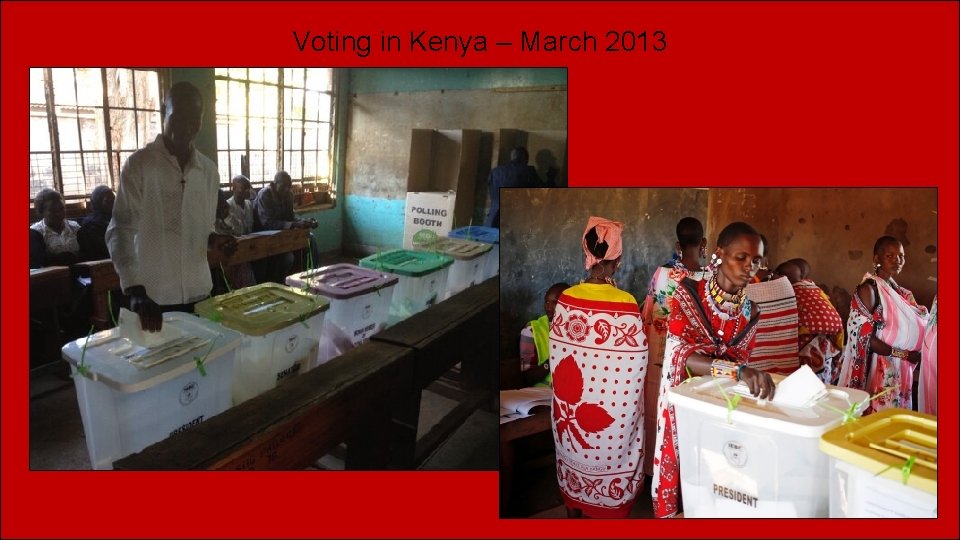 Voting in Kenya – March 2013 