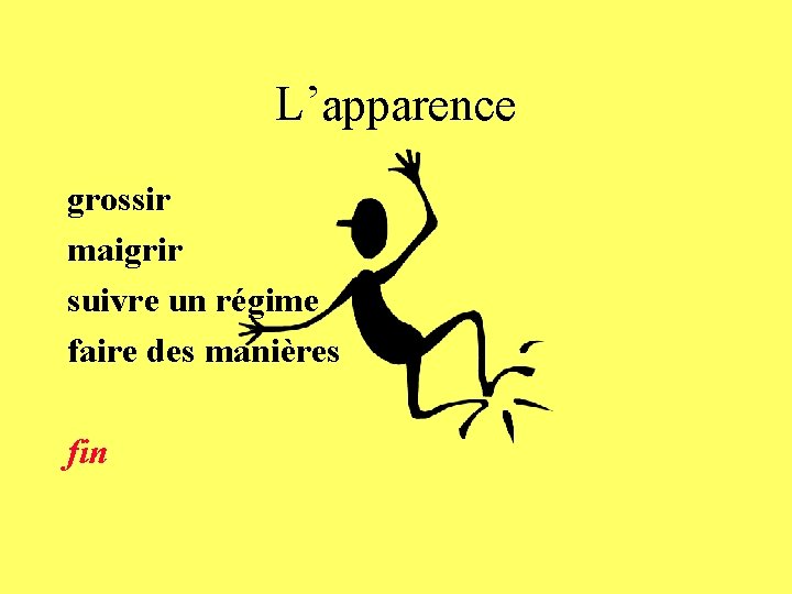 L’apparence grossir maigrir suivre un régime faire des manières fin 