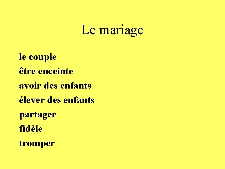 Le mariage le couple être enceinte avoir des enfants élever des enfants partager fidèle