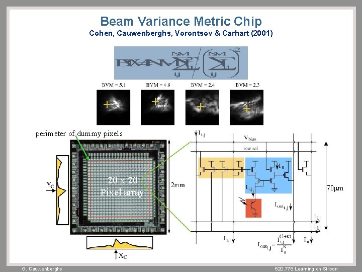 Beam Variance Metric Chip Cohen, Cauwenberghs, Vorontsov & Carhart (2001) + + perimeter of