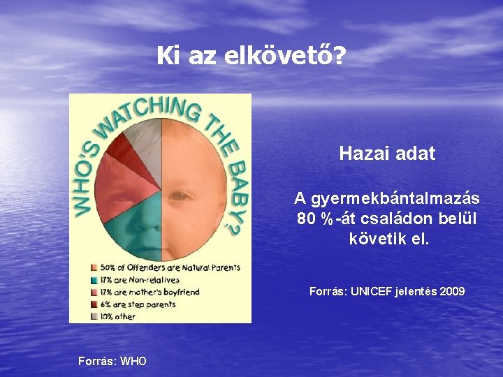 Ki az elkövető? Hazai adat A gyermekbántalmazás 80 %-át családon belül követik el. Forrás: