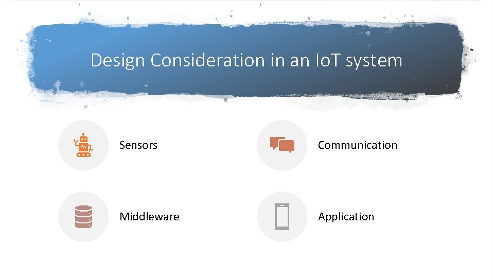 Design Consideration in an Io. T system Sensors Communication Middleware Application 