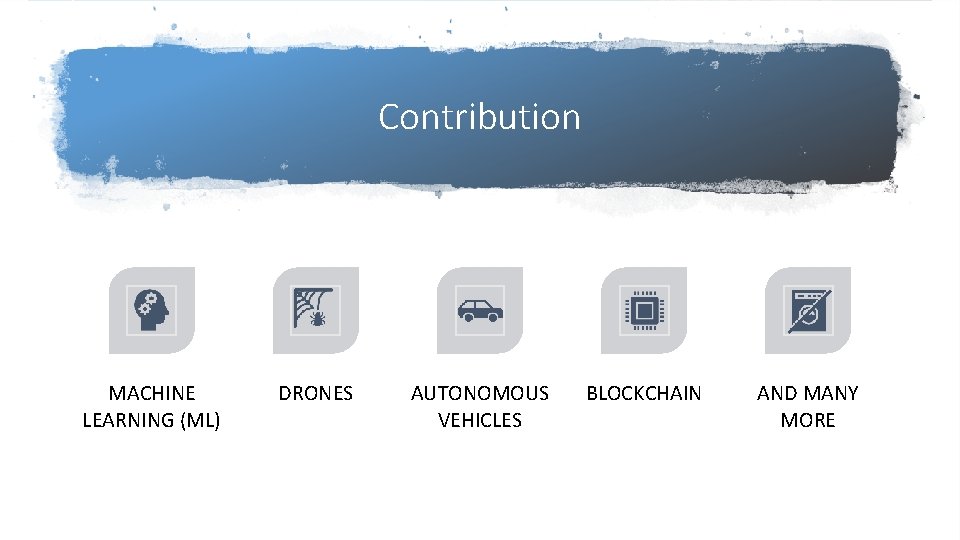 Contribution MACHINE LEARNING (ML) DRONES AUTONOMOUS VEHICLES BLOCKCHAIN AND MANY MORE 