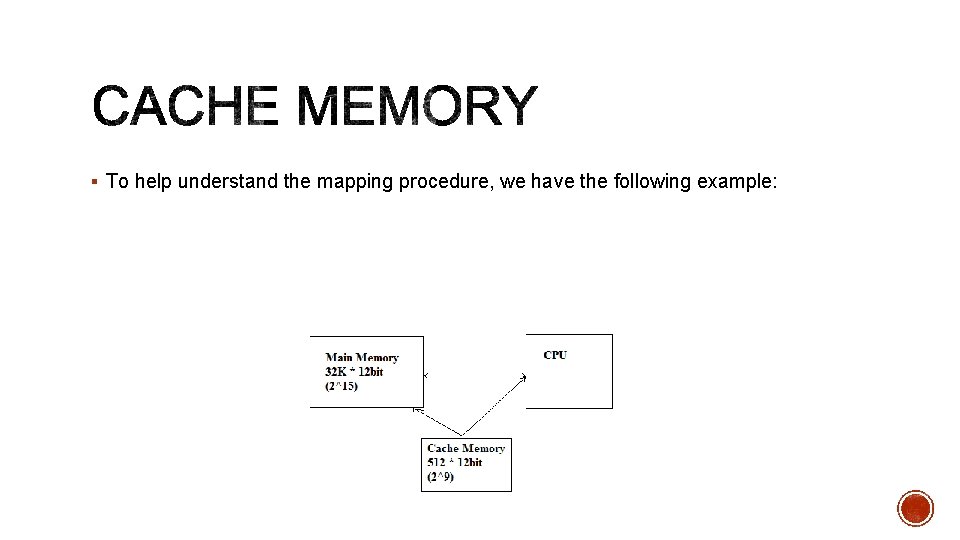 § To help understand the mapping procedure, we have the following example: 