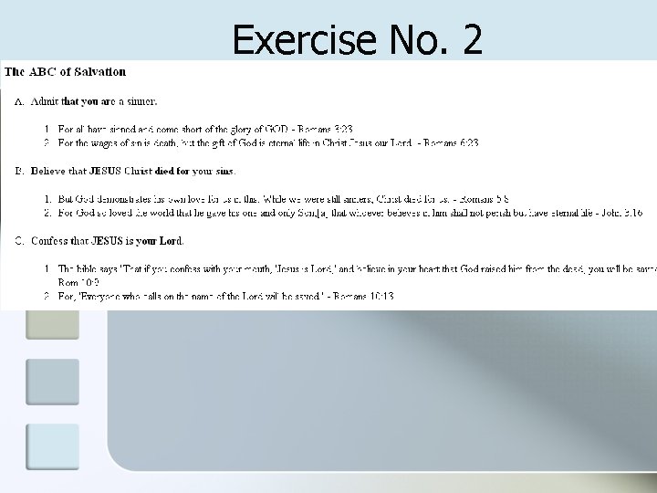 Exercise No. 2 