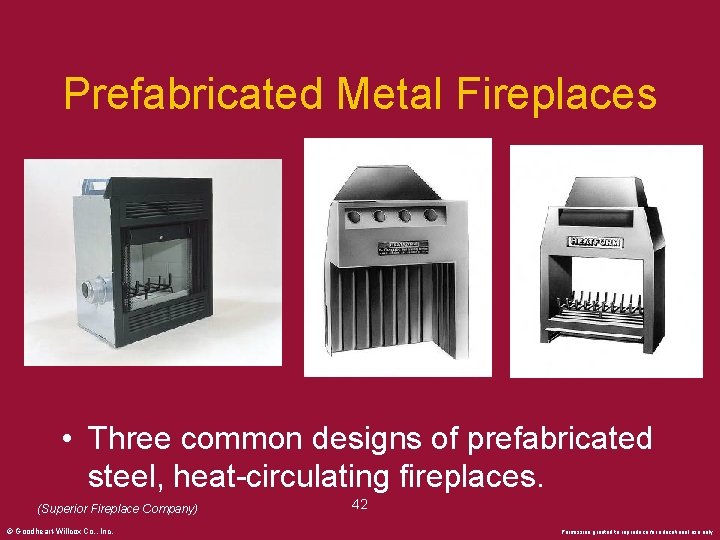 Prefabricated Metal Fireplaces • Three common designs of prefabricated steel, heat-circulating fireplaces. (Superior Fireplace