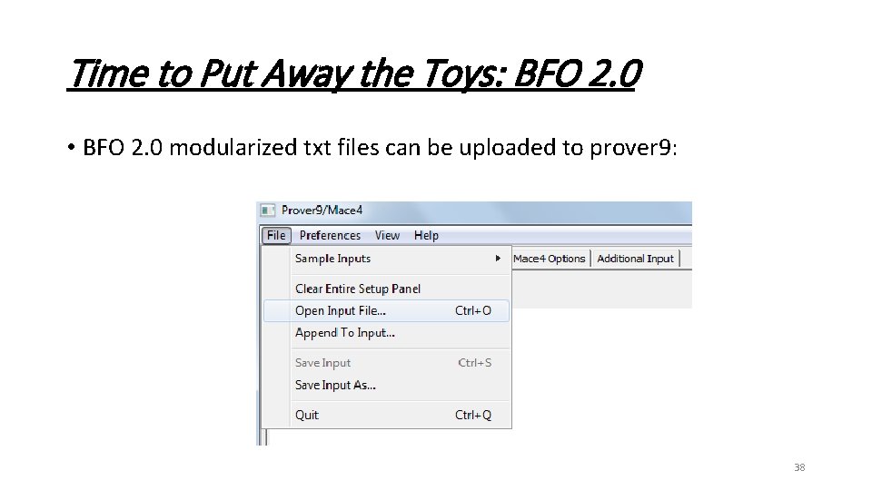 Time to Put Away the Toys: BFO 2. 0 • BFO 2. 0 modularized