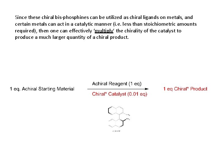 Since these chiral bis-phosphines can be utilized as chiral ligands on metals, and certain