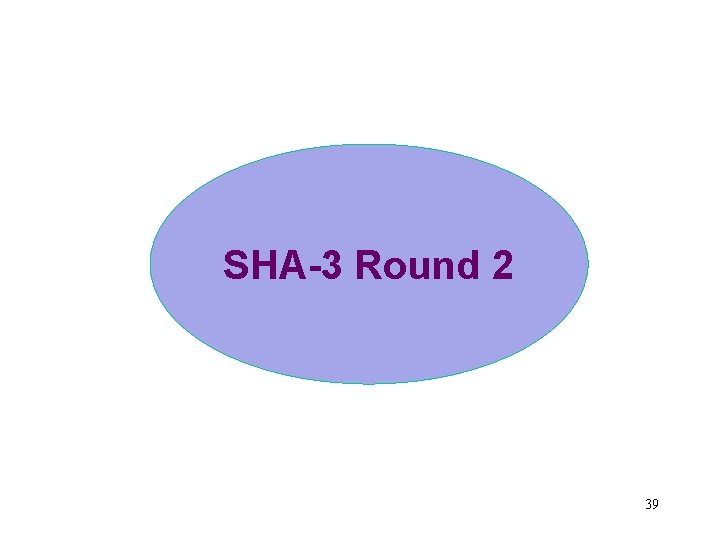 SHA-3 Round 2 39 