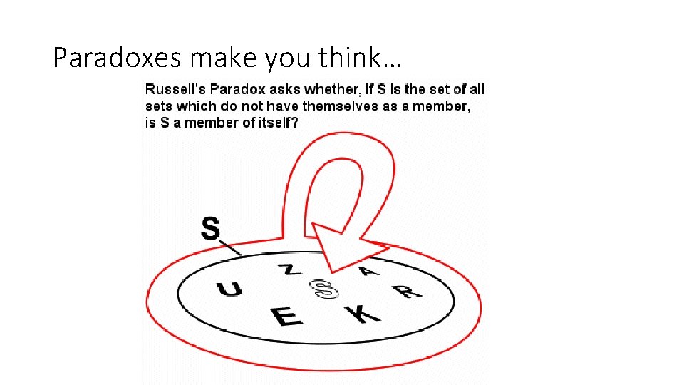 Paradoxes make you think… 
