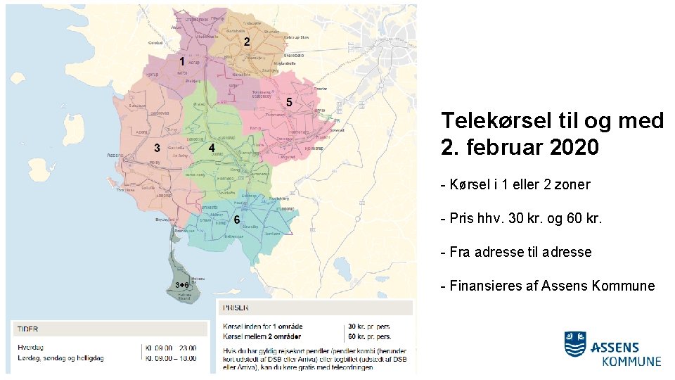 Telekørsel til og med 2. februar 2020 - Kørsel i 1 eller 2 zoner